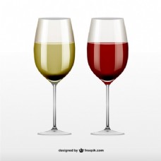 红酒和白葡萄酒
