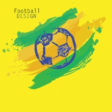 黄色背景世界杯卡通背景设计