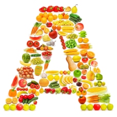 水果蔬菜蔬菜水果组成的字母A图片