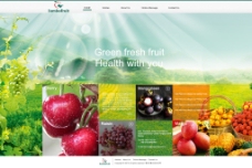 绿色水果果园网站界面设计