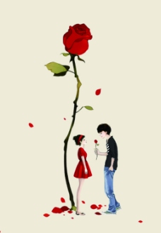爱情情侣玫瑰
