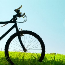 淘宝春季清新自行车单车背景
