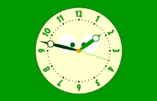 绿色创意flash时钟