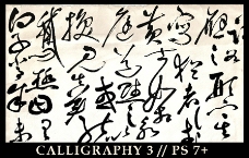 笔刷字体中国书法字体Photoshop笔刷素材