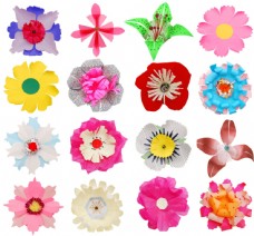 花朵创意创意彩色剪纸花朵