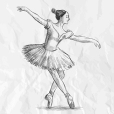 其他设计手绘芭蕾舞演员图片