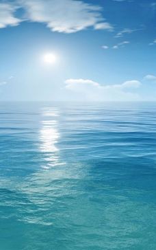 海洋风光蔚蓝大海海洋自然阳光风景海天一色波光粼粼