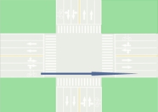十字路口平面图 路口设计图图片