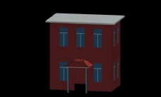 红房子MAX红色小房子3d模型