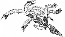 凤凰凤纹图案鸟类装饰图案矢量素材CDR格式0020