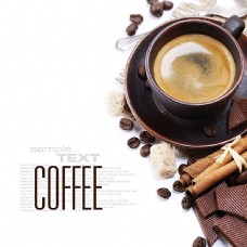 咖啡与桂皮巧克力背景
