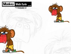 卡通狮子走路flash动画