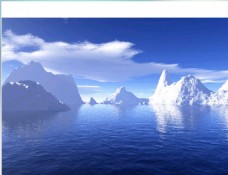 南极的冰山flash风景动画