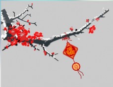 梅花树上的吊坠flash动画