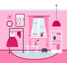 粉色女孩卧室设计