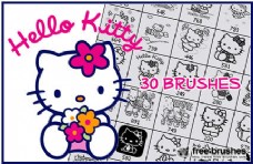 30种Hello Kitty动漫图案笔刷
