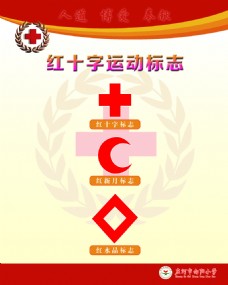 神红十字会标志展板