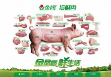 金锣冷鲜肉宣传海报PSD
