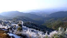 山顶雪景图片