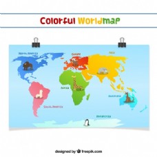 多彩的世界地图