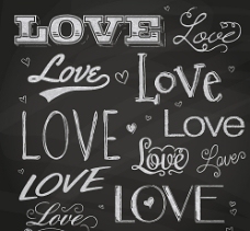 爱LOVE的 艺术字图片