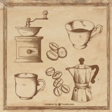 咖啡杯咖啡的插图