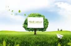 绿色环保宣传海报psd素材