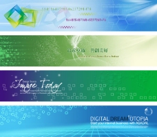 科技企业网站banner设计psd素材
