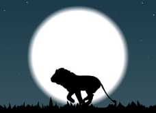 狂奔的狮子flash动画素材