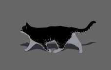 大黑猫走路flash矢量动画
