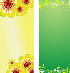 创意广告绿色展架花朵图片