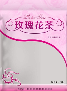 玫瑰果玫瑰花茶包装效果图图片