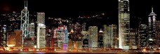 香港夜景banner创意设计
