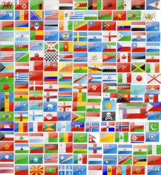 世界国旗清新质感世界各国国旗psd分层素材