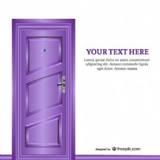 紫色的门