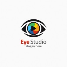 眼睛播放器logo设计