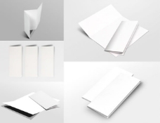 VI素材模板精美折叠白纸vi设计模板psd素材