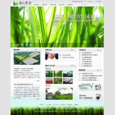 农业科技网站模板psd素材