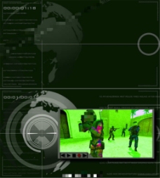 视频模板模拟射击类游戏的雷达讯号AE工程