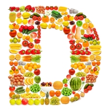 水果蔬菜蔬菜水果组成的字母D图片
