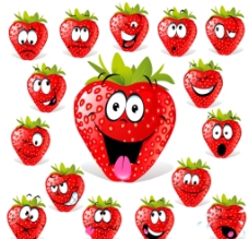 草莓水果表情图片