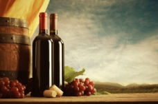 古典欧式葡萄酒PSD图片