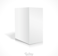 纯白立体箱子模型图片