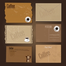 咖啡装饰纸张背景矢量素材
