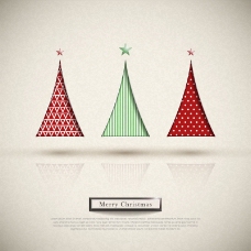 三角圣诞树背景矢量素材
