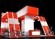 3D车模自行车会展3D模型设计