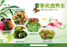 春季美食养生菜品海报