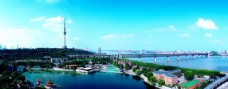武汉长江大桥全景图片