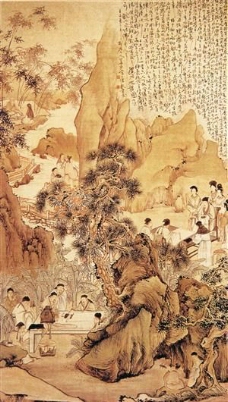西园雅集图人物画中国古画0413