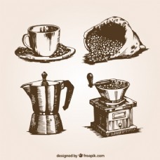 咖啡杯复古咖啡插图